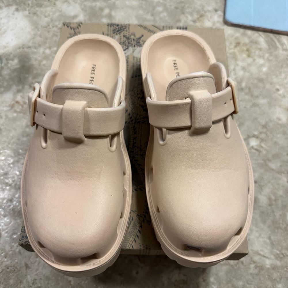 Free People Sand Dune Buckle Clogs